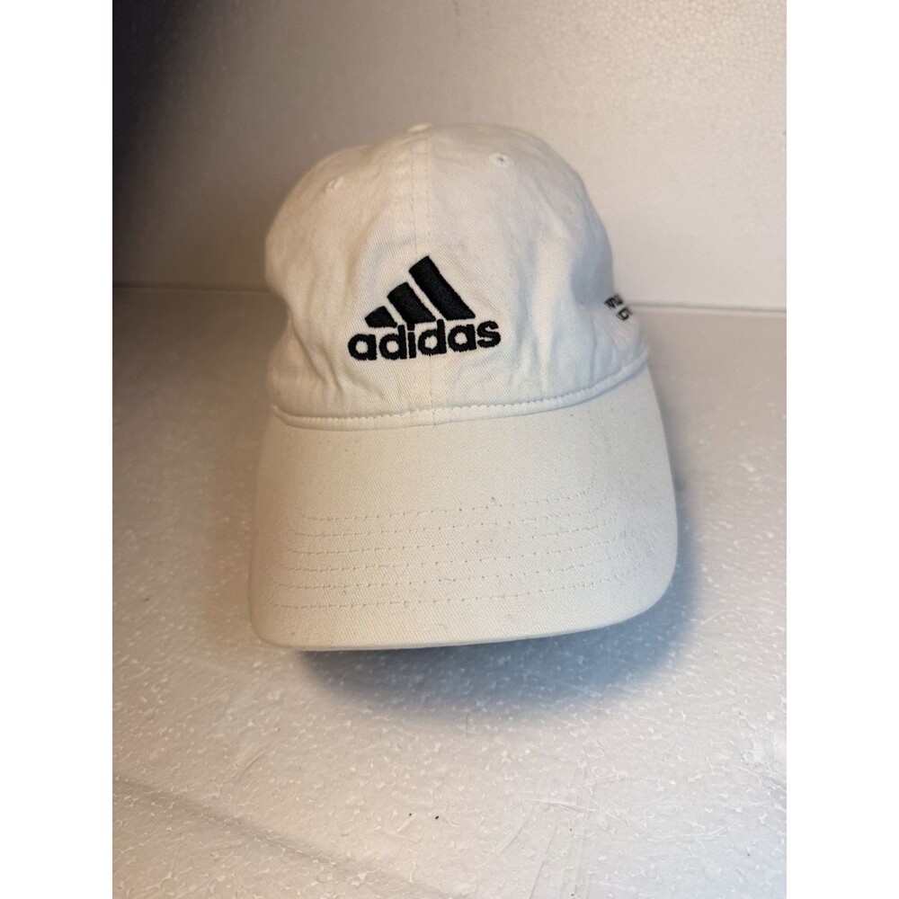 Adidas Mens Strapback Hat Cap White Wells Fargo Advantage Funds Golf Cotton OSFM